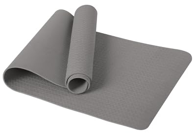 Good Nite Gymnastikmatte Yogamatte Fitnessmatte Rutschfest Trainingsmatte Sport Turn Matten Pilates Matte Bodenturnmatte Mit Tragegurt 183 x 61 x 0.6 cm (Grau)
