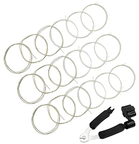 Klassische Gitarrensaiten Klare Nylon-Gitarrensaiten 3 komplette Sätze und 3-in-1-Gitarren-Restringing-Tool