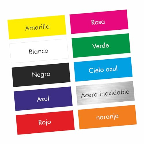 INDIGOS UG - 2x Klingelschild selbstklebend 60x15mm - Namensaufkleber für Briefkasten & Klingel - wetterfestes Schild mit Schutzlaminat - UV-beständig & personalisierbar mit Wunschtext