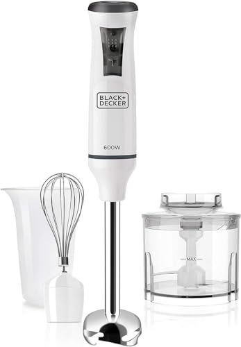 Black+Decker Stabmixer, 3 Zubehörteile, 600 W