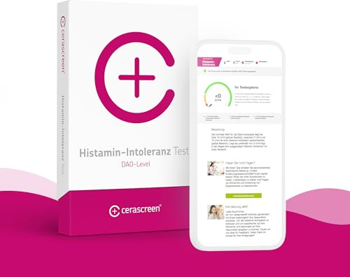 Histamin-Intoleranz Test Kit von CERASCREEN – Histamin-Unverträglichkeit einfach von Zuhause per Selbsttest bestimmen | Diaminoxidase-Wert (DAO) I Zertifiziertes Labor I Detaillierter Ergebnisbericht