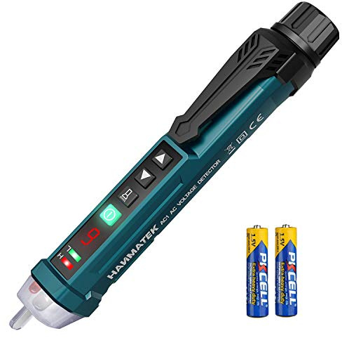 HANMATEK AC1 Berührungsloser Spannungsprüfer | Prüfbereiche 12–1000 V / 48–1000 V mit Akustischem Summer und Optischer Lichtanzeige
