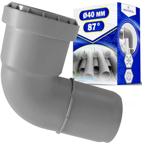 Bogen Abflussrohr 87 Grad Ø40mm Polypropylen - Garantie 10 Jahre - MONTERAL