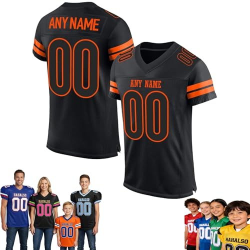 Personalisiert American Football Spieltrikots mit Name Nummer Personalisierte Trikot T-Shirt für Männer/Frauen/Jugend/Vorschule