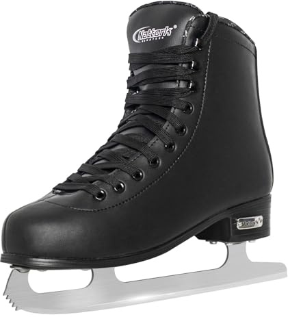Nattork Eiskunstlaufschuhe Excellence Edelstahlkufen, Eiskunstlauf mit verbesserter Stützkraft, Leistung und ultimativem Komfort für Jugendliche und Erwachsene