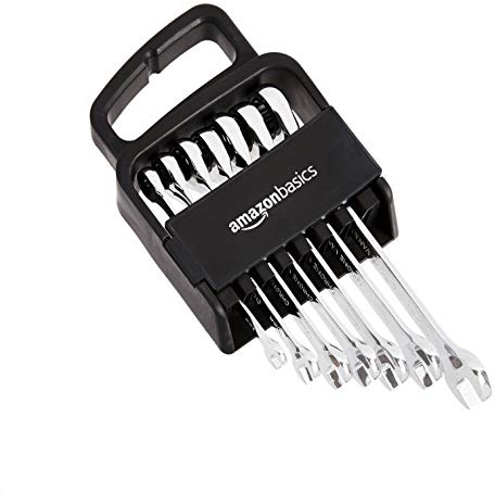 Amazon Basics Ringmaulschlüssel-Set, metrisch, 7-teilig