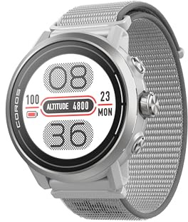 COROS APEX 2 Outdoor GPS-Uhr, 1,2 Saphir-Titan, 14 Tage9 Akkulaufzeit sportuhr, Navigation am Handgelenk, Offline-Karten, Herzfrequenzmesser, Schlafüberwachung, Laufen, Radfahren (Grau)