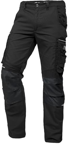 PUMA Workwear Precision X - Arbeitshose Herren - Premium Arbeitskleidung mit vielen Taschen und verstärkten Kniepartien - Funktionshose mit Stretch für Handwerk und Baugewerbe - Schwarz - 50