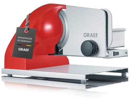 GRAEF ABSOLUTE Elektrischer Allesschneider, Made in Germany, Rot