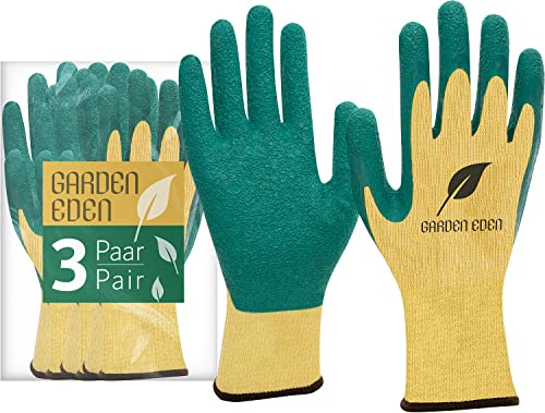 ACE Garden Eden Gartenhandschuhe - 3 Paar Garten-Arbeitshandschuhe - Schutzhandschuhe für Damen & Herren - 10/XL (3er Pack)