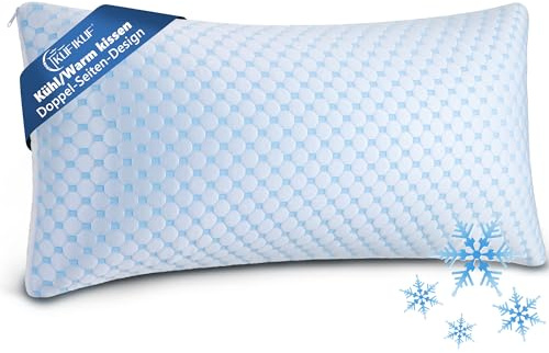 KUFIKUF Kopfkissen 40x80 - Kissen Mikrofaser Weiches Atmungsaktiv für Allergiker, Höhenverstellbar Schlafkissen Seitenschläfer & Bauchschläfer Rückenschläfer, Ergonomisches Kissen für Nackenschmerzen
