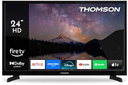 Thomson 24 Zoll (60 cm) HD Smart Fire TV, Alexa-Sprachsteuerung, Triple-Tuner (DVB-T/T2/C/S/S2), Dolby Audio, HDR10, AirPlay, WLAN, Bluetooth, HDMI, 24HF2S35