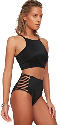 TRENDYOL Damen Biomierte Hohe Taille Bikini Sechs Bikini Bottoms (1er Pack)