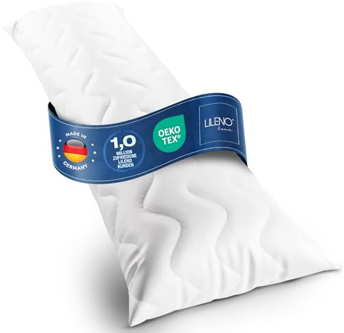 LILENO HOME Seitenschläferkissen 40 x 145 (1er Set) – 95 °C waschbar, Oeko-Tex & Made in DE – Kissen Seitenschläfer 40x145 anpassbar für himmlischen Schlaf – weicher & geruchsfreier Bezug