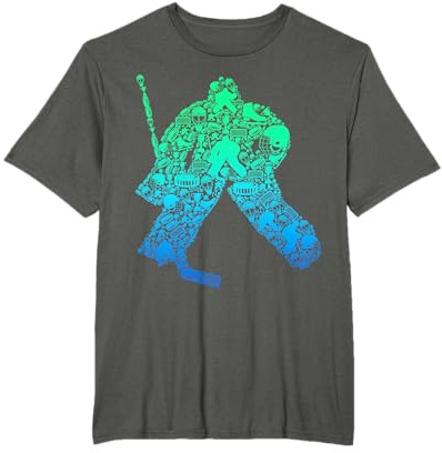 Eishockey Torwart Eishockeyspieler Jungen Kinder Männer T-Shirt