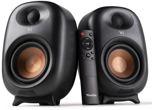Audizio RS80 HiFi Lautsprecher Bluetooth, 160 Watt Studio Monitor | Druckvoller Klang | DSP | 40Hz-20kHz | RCA | PC Boxen, inspirierende PC Lautsprecher USB für Gamer und Musikliebhaber - Grau