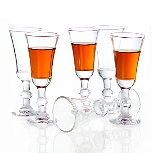 JAIEF Schnapsgläser mit Stie, 30 ml Shot-Gläser | Likorgläser