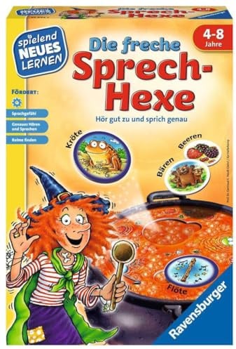 Ravensburger 24944 - Die freche Sprech-Hexe - Spielen und Lernen für Kinder, Lernspiel für Kinder ab 4 Jahren, Spielend Neues Lernen für 2-4 Spieler