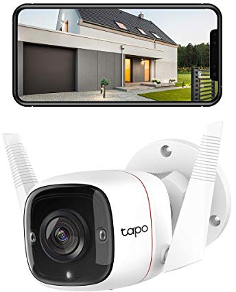 Tapo TP-Link C310 Überwachungskamera Außen, WLAN IP Kamera, 3MP Hochauflösung, 30m Nachtsicht, Bewegungserkennung, IP66 wasserdicht,Alarmmeldung, Zwei Wege Audio,unterstützt Alexa & Google Assistant