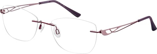 CH TITANIUM PERFECT CHARMANT Brille mit Sehstärke für Damen optional mit Sonnenbrillentönung oder Blaulichtfilter, Rechteckig, gefertigt aus Titan, Modell: 10979 (inklusive Brillenetui)