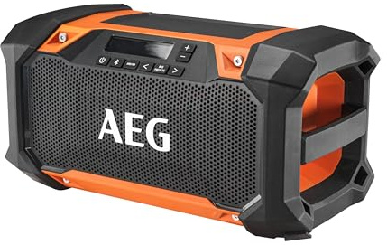 AEG - Radio 18 V, Bluetooth-Verbindung, Reichweite bis zu 30 m, 30 W, USB-Buchse, AM/FM-Band, LCD-Display (ohne Batt. und Ladegerät). - BRSP18-0