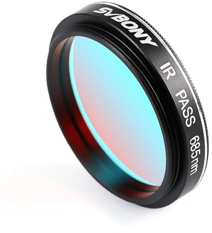 Svbony SV183 IR-Filterl, IR-Pass 685-nm-Filter, Infrarot-Astrofotografie-Filter zum Fotografieren von Mond Planeten und Naturlandschaften (1.25in)