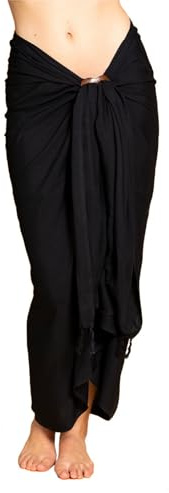PANASIAM Sarong uni black, 190x116cm