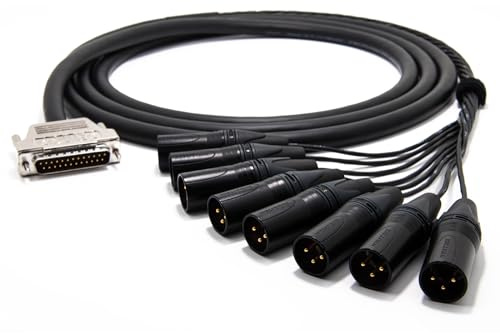 enoaudio Mogami 2932 8 Multicore Analog Kabel Breakout | Gold D-Sub 25 - Neutrik XLR male | HiFi, 1,0 m