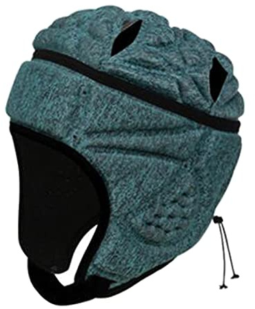 Amagogo Verstellbarer Rugby-Helm Kopfschutz Kopfbedeckung für Fußball Baseball Kopfschutz Weicher Schutzhelm für Erwachsene Jugend - Dunkelgrün