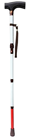 Blinden-Gehstock,weiße Stock - Faltbar - 80cm-90cm, 4-teilig