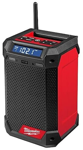 Milwaukee 2951-20 M12 Lithium-Ionen schnurloses Baustellenradio/Bluetooth-Lautsprecher mit integriertem Ladegerät (nur Werkzeug)