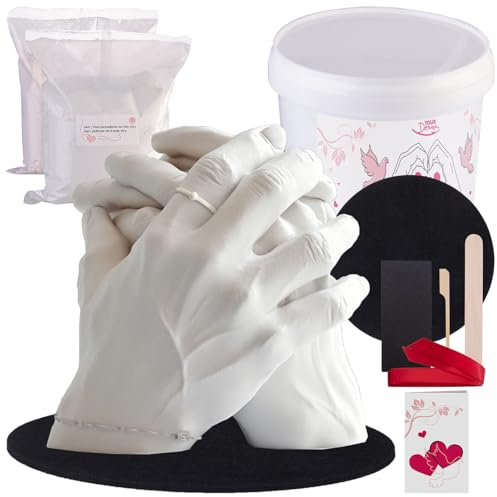 Your Design Gips-Set: 3D-Handabdruck-Set für Paare, detailreicher Gipsabdruck (3D-Abform, DIY-Gipsabguss, Füße)