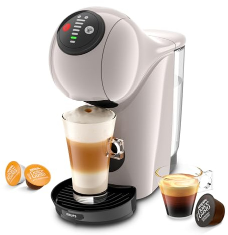 NESCAFÉ DOLCE GUSTO Genio S Automatische Kapselmaschine by KRUPS, Taupe | Bietet XL-Funktion bis 300ml und passt mit kompaktem Design gut in kleine Küchen.