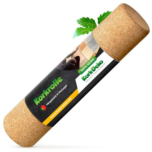 Korkrolle für Balanceboards | 45 x 10 cm | Rolle für Gleichgewichtsbrett | Wackel-Brett | Koordinationstraining | Rolle für Balanceboards als Trainingsgerät für Gleichgewicht & Koordination 450x100 mm