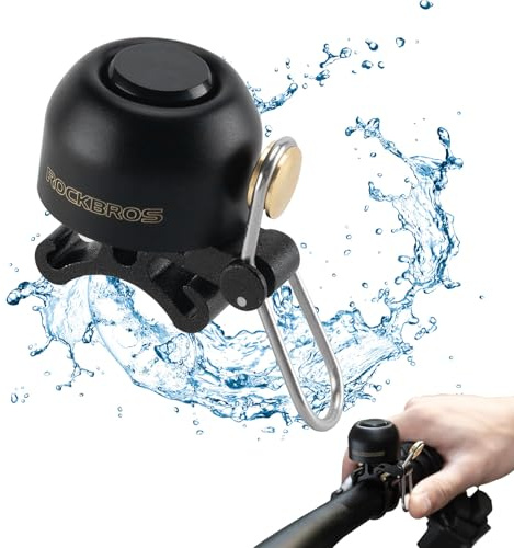ROCKBROS Fahrradklingel Lenker Klassisch, Mountainbike Retro Fahrradglocke Laut Klingel Fahrrad Kupfer Bike Bell für 22,2mm-31,8mm Rennrad MTB Gravel Bike