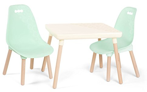 B. toys - Kid Century Modern: Tisch & Stuhl Set - Mint - Tisch- und Stuhlset für Kinder - Holzbeine - Möbel für Kinder - 3 Jahre +