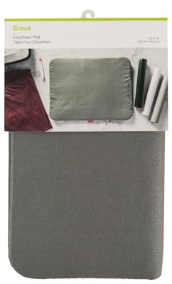 Cricut EasyPress Matte (40,6 x 50,8 cm), schützende resistente Matte für Hitzepressmaschinen, HTV und Bügelprojekte, Heißpressmatte, kompatibel mit EasyPress 2 Maschine, Grau