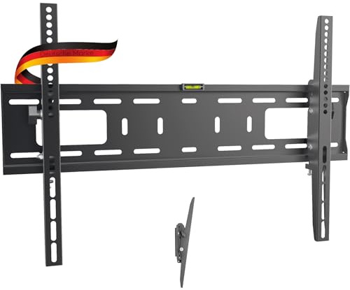 SCHWAIGER 9376 TV-Wandhalterung 37-70 Zoll Fernseherhalterung Mounting TV-Aufhängung max. 50kg max. VESA-Norm 200x200 neigbar schwarz inkl. Montagezubehör und integrierter Wasserwaage