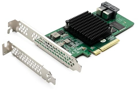 Broadcom 12G Internal PCI-E SAS/SATA HBA Controller Card, Kompatibel für SAS 9300-8I