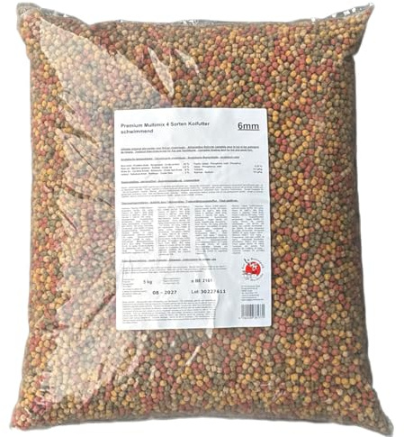 Koi Herdecke - 5 kg Fischfutter Mix für Koi's | Schwimmende Pellets von 6 mm | geeignet für Zierfische - Goldfische - Orfe - Shubunkin | 5 Kilo Pack - Alleinfuttermittel