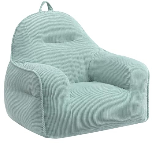 BEJOY Komfortable Sitzsack Stühle, Füllung inklusive, Grau-Grün