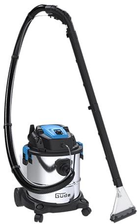 Güde Waschsauger GWS 1600-20 (1600 W, Nass- und Trockensaugen, Sprühen, Ausblasen, Filterreinigung, Edelstahlbehälter 20 l, max. Saugleistung 19 kPa, Luftvolumenstrom 100 m³/h, HEPA-Filter, Zubehör)