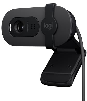 Logitech Brio 100 Full HD-Webcam für Meetings und Streaming, Auto-Lichtausgleich, integriertes Mikrofon, Abdeckblende, USB-A, für Microsoft Teams, Google Meet, Zoom und mehr - Graphit
