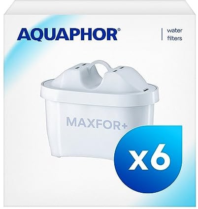 AQUAPHOR Filterkartusche MAXFOR+ Pack 5+1 - gegen Kalk, Chlor & weitere Stoffe, für Aquaphor Onyx, Amethyst, Jasper, Compact, Glass und Fresh