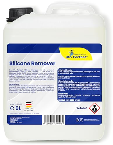Mr. Perfect® - Silikonentferner 5L | Wachsentferner für Autolack| Der Silikonreiniger entfernt mühelos Fette, Öle & Silikon | Effektive Reinigung | Für große Flächen geeignet
