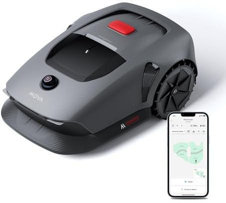 MOVA 600 Kit, Rasenmäher Roboter mit 81x Ersatzmesser, 360° 3D LiDAR Mähroboter ohne Begrenzungskabel & genaue Kartierung bis 800 m², Smarte Hindernisvermeidung, App-Steuerung, U-förmiges Schneiden