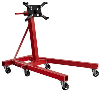 Wiltec Motorständer bis zu 900kg aus lackiertem Stahl mit Rollen Motorheber, Getriebeheber, Getriebehalter