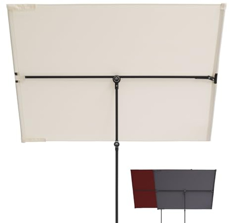 Doppler Active Balkonblende Black Edition 170x130cm in Natur I Sonnenschutz für Balkon & Terrasse I Flexibler Sichtschutz I Sonnenschirm rechteckig & drehbar I Gartenschirm für Dachterassen
