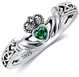 Claddagh Ringe 925 Sterling Silber Claddagh Irischer Muttertag Schmuck Muttertag Schmuck Weihnachten Geschenk für Frauen Mama Damen Size7/8