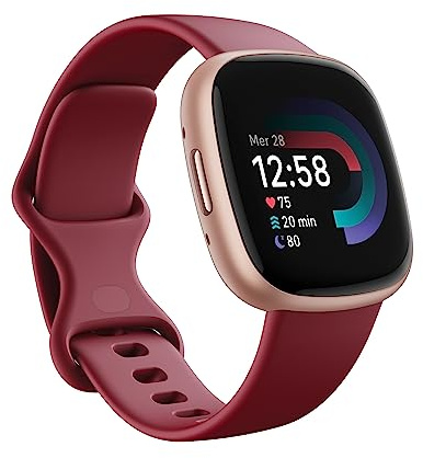 Google Fitbit Versa 4 – Smartwatch Damen / Herren – Fitness-Tracker mit integriertem GPS und Telefonfunktion, 6 Tage Akkulaufzeit, 40+ Trainingsmodi – Fitnessuhr kompatibel mit Android / iOS